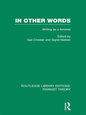 cover image of In Other Words (RLE Feminist Theory)